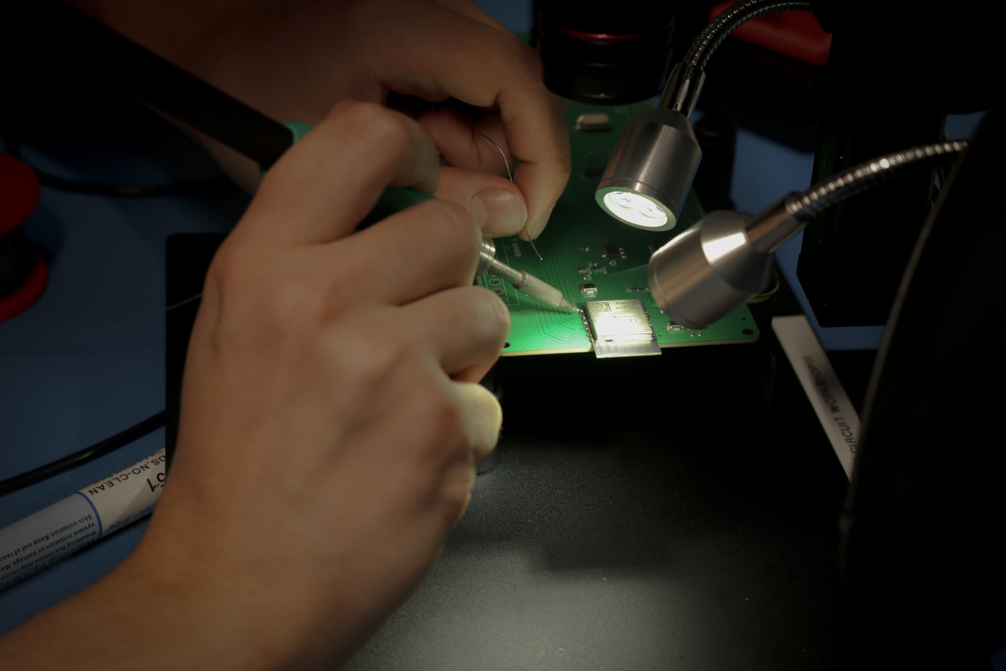 Circuit Shop Soldering Closeup